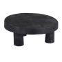 Peanilla de madera para plantas KAILANI con patas, negra, 6cm, Ø15cm
