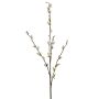 Rama artificial de sauce con amentos NIELSON con flores, color crema, 80 cm