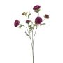 Rama artificial de ranúnculos DAVELLA, violeta oscuro, 80 cm