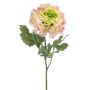 Ranúnculo artificial ULISAN, rosa-verde, 60 cm, Ø 14 cm