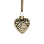 Adorno navideño de cristal NUMI en forma de corazón, dorado, 8 cm