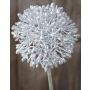 Allium artificial HELLA, con purpurina, plateada, 45cm