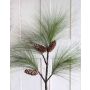 Rama de pino de plástico ALERIC con piñas, verde, 155cm