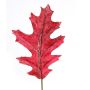Hoja decorativa de roble ERVINA, roja, 20cm
