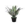 Suculenta artificial de Agave americana KYANO, maceta decorativa, verde-crema, 55cm