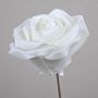 Rosa artificial REGINE, blanco, 30cm, Ø16cm