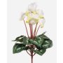 Ciclamen artificial VERIANA en varilla, blanco-verde, 30 cm