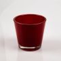 Jardinera de cristal RANA, rojo vino, 13cm, Ø14cm