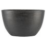 Macetero ovalado de cerámica DEIRA con vetas, negro mate, 49 x 20 x 30 cm