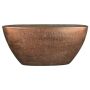 Cuenco AGAPE, barquito, cerámica, veteado, cobre, 73 x 17 x 36 cm
