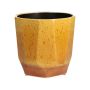 Maceta ETHELGARD, cerámica, curry-terracota, 12,6 cm, Ø 13 cm