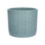 Maceta de cerámica FERDINANTA con motivo, azul claro mate, 13,1 cm, Ø 15,5 cm