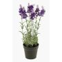 Lavanda artificial LOUISE, maceta decorativa, violeta oscuro, 30cm, Ø3cm