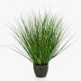 Pasto varilla artificial FLORIAN en maceta decorativa, verde, 65cm