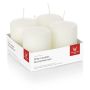 Corona de Adviento con velas JENARO, 4 unidades, marfil, 8 cm, Ø 6 cm, 29 h - Fabricado en Alemania