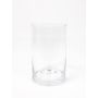Florero cilíndrico de vidrio SANSA EARTH, transparente, 19,5cm, Ø12cm