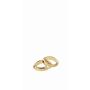 Adorno de cera anillos de boda AKONY con piedra, dorado brillante, 1,8 x 3,5 cm