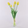 Ramo de tulipanes artificiales LONA, amarillo-verde, 45cm, Ø15cm