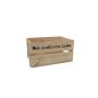 Caja de madera para vino GRETA, natural, 45 x 32 x 24 cm