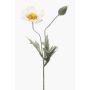 Ababol artificial QUINTA, blanco, 40cm, Ø9cm