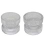 Portavelas de cristal reversible ARTORIUS para velas de té grandes, velas de pilar, transparente, 7,3cm, Ø8,9cm