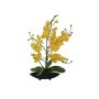 Orquídea Phalaenopsis falsa IVIE cuenco decorativo, espacios semiprotegidos amarillo, 50cm, Ø7-9cm
