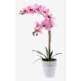 Orquídea Phalaenopsis sintética CANDIDA tiesto cerámica, rosa, 65cm, Ø7-8cm