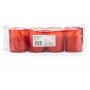 Luz para tumbas JESENIA, 4 piezas, rojo-blanco, 5,9cm, Ø5cm, 25h
