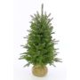 Árbol Navidad sintético WELLINGTON, saco yute, LEDs, 90cm, Ø65cm