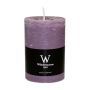 Vela de bloque AURORA, malva, 14cm, Ø10cm, 100h - Made in Germany