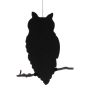 Decoración de Halloween silueta búho SPOOKY OWL, negro, 62 cm