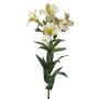 Rama de lirio artificial AUBERTA, blanco-verde-rojo, 75cm, Ø6cm