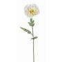 Amapola sintética BAHIRA, crema, 75cm, Ø13cm