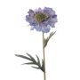 Flor Scabiosa artificial SIVIA, azul claro, 35cm, Ø10cm