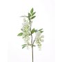 Rama de wisteria artificial NEZUMI, con flores, blanco, 105cm