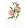 Rama de peonía artificial MANJA, rosa, 70cm, Ø8-10cm