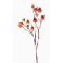 Rama de rosa villosa artificial GERDA, con frutos, naranja, 65cm