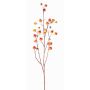 Rama de rosa villosa artificial GERDA, con frutos, naranja, 110cm