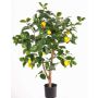 Limonero artificial ZYPRIAN, tronco real, con frutos, verde, 85cm