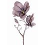 Rama de magnolia de imitación SIMKA, helado, gris-violeta, 60cm, Ø8-15cm