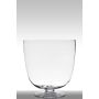 Frutero con soporte SHIRLEY de vidrio, transparente, 38cm, Ø36cm