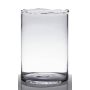 Jarrón decorativo con borde roto BROOKE, vidrio, transparente, 27cm, Ø18cm
