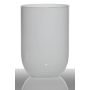Jarrón de forma cilíndrica MARISA, vidrio, blanco, 20cm, Ø14cm