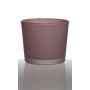 Portavelas grande ALENA FROST, vidrio, rosa viejo mate, 9cm, Ø10cm