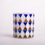 Jarro de mosaico SAMIRA, azul-blanco, 8cm, Ø7cm