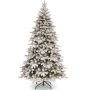 Árbol Navidad artificial OSLO SPEED, luces, blanco, 210cm, Ø130cm