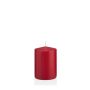 Vela de farol MAEVA, cilíndrica, rojo oscuro, 10cm, Ø7cm, 42h - Made in Germany