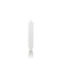 Vela larga ARIETTA, base cónica, blanca, 16,4cm, Ø2,8cm, 6h - Made in Germany