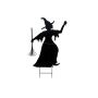 Decoración de Halloween Silueta Bruja SPOOKY WITCH, metal, negro, 150 cm