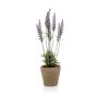 Lavanda artificial MIRA en maceta de terracota, lila, 45cm, Ø2cm